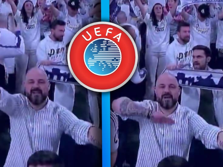 Un gesto nazi de un aficionado del Real Madrid provoca sanción de 15 mil euros de la UEFA y amenaza de cierre parcial del Santiago Bernabéu