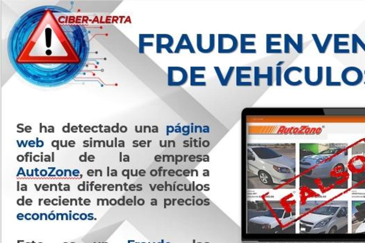 FGE alerta a la ciudadanía para no ser víctima de un fraude en venta de vehículos