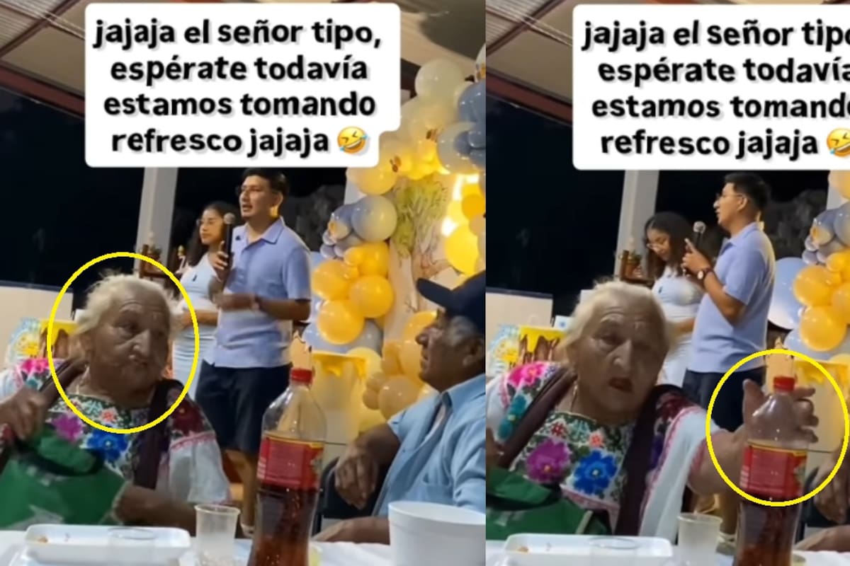 “Pobrecita, ya es mayor, tal vez no tiene para soda”: señora se embolsa la botella de refresco en una fiesta y deja a todos sin bebida