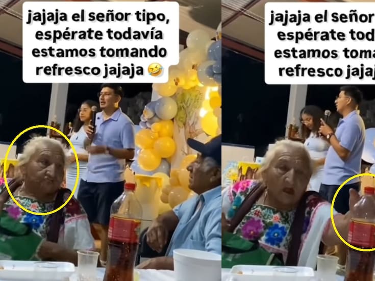 “Pobrecita, ya es mayor, tal vez no tiene para soda”: señora se embolsa la botella de refresco en una fiesta y deja a todos sin bebida