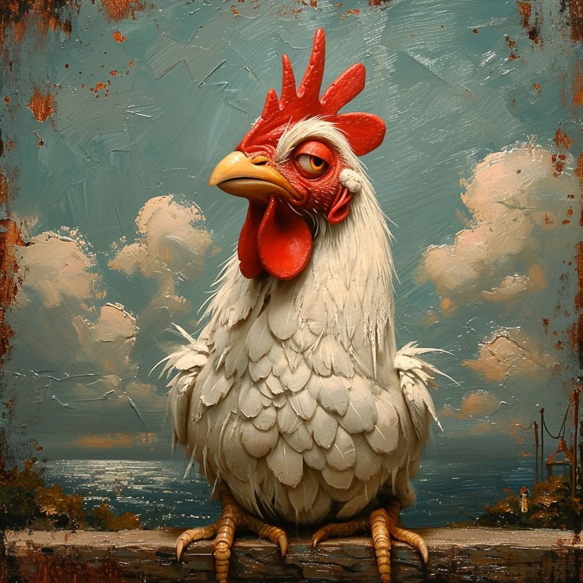 La representación computarizada del Gallo Claudio destaca su estatura alta y su reputación como conquistador de gallinas, fiel a las caricaturas originales.