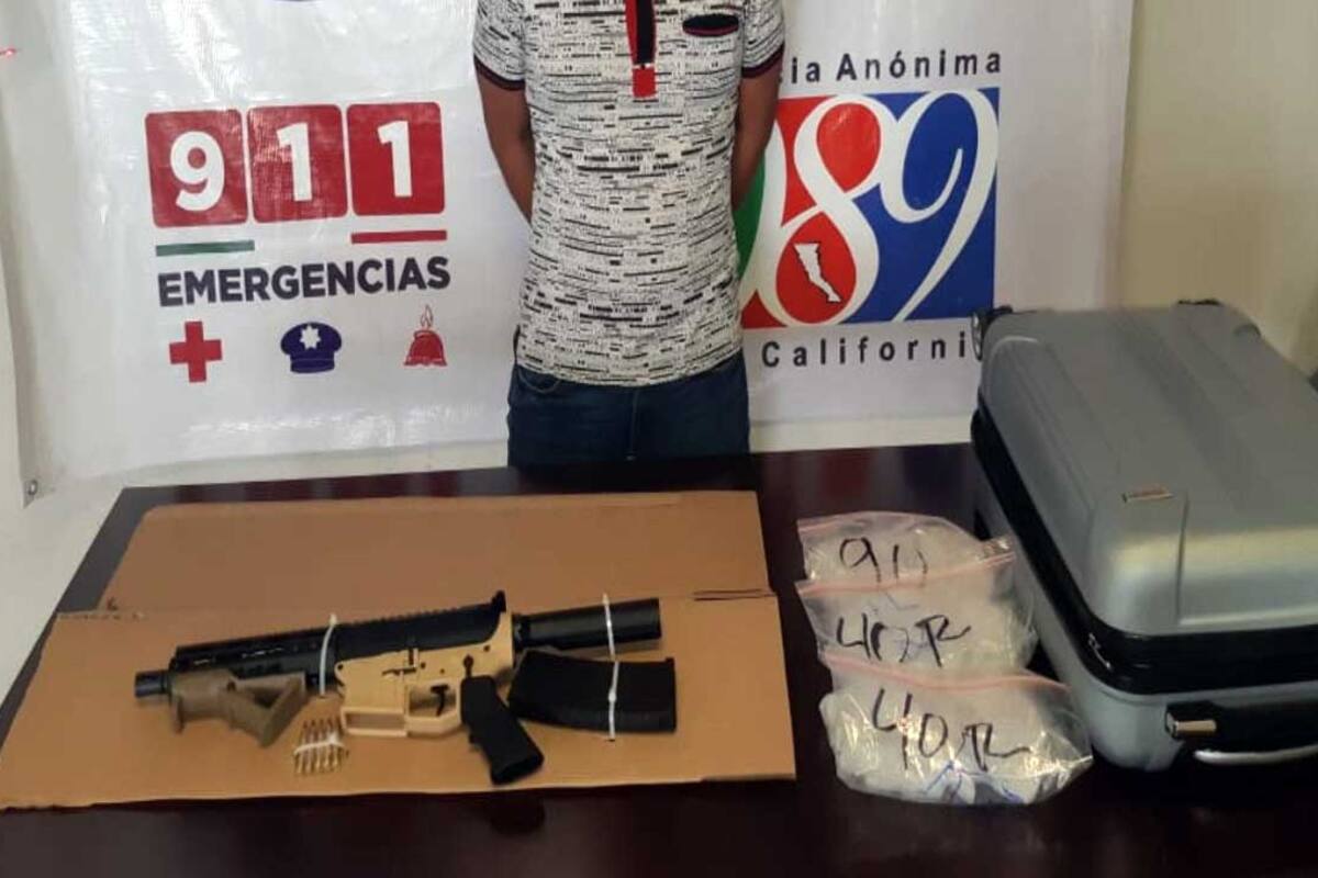 Detiene PEP a hombre con arma larga y metanfetamina
