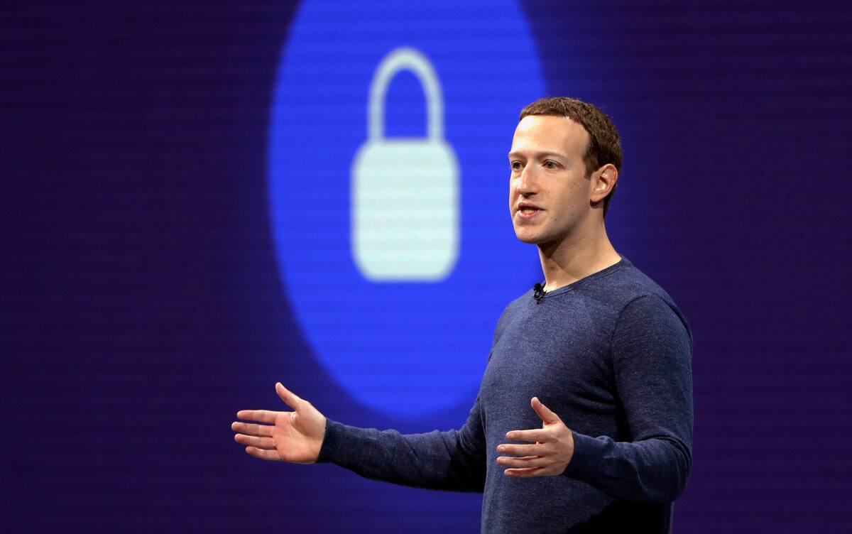 FILE - In this May 1, 2018, file photo, Facebook CEO Mark Zuckerberg delivers the keynote speech at F8, Facebook's developer conference in San Jose, Calif. Zuckerberg said Facebook will start to emphasize new privacy-shielding messaging services, a shift apparently intended to blunt both criticism of the company's data handling and potential antitrust action. (AP Photo/Marcio Jose Sanchez, File)