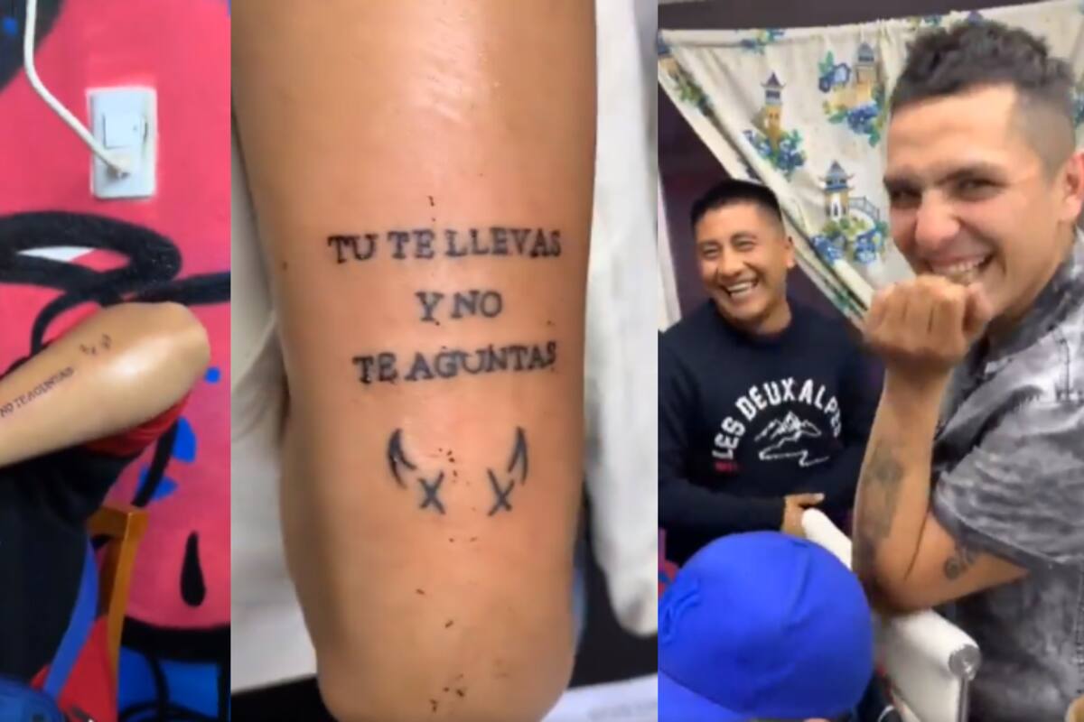 VIRAL: un grupo de amigos se tatúan la frase mal escrita “tú te llevas y no te aguntas”