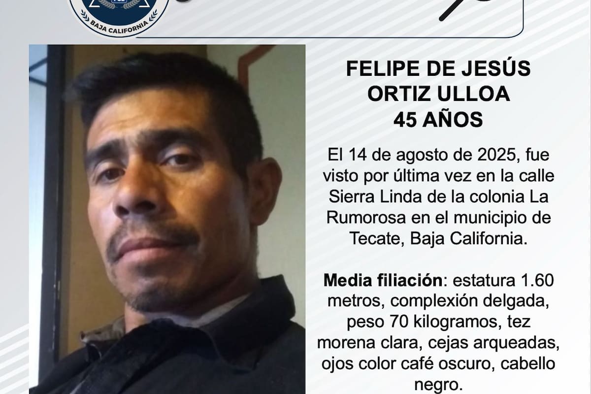 Se busca a Jesús Ortiz Ulloa de 45 años