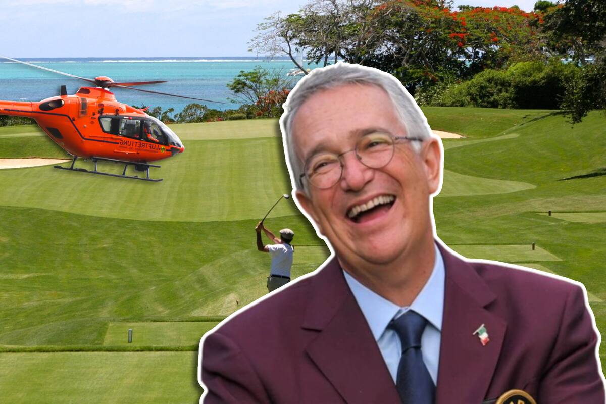 Ricardo Salinas Pliego pilotea su helicóptero para jugar golf y muestra cómo obtener una licencia de piloto en México