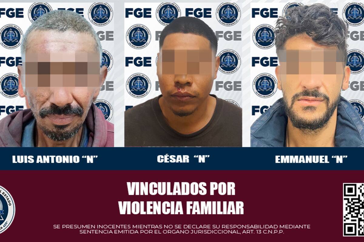 Tres hombres en prisión preventiva por violencia familiar en el valle