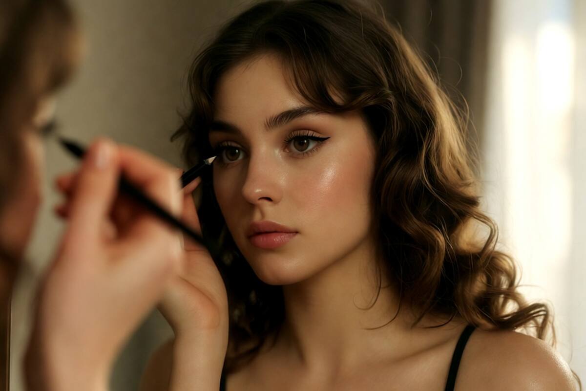 Eyeliner gráfico suave: un toque moderno y discreto