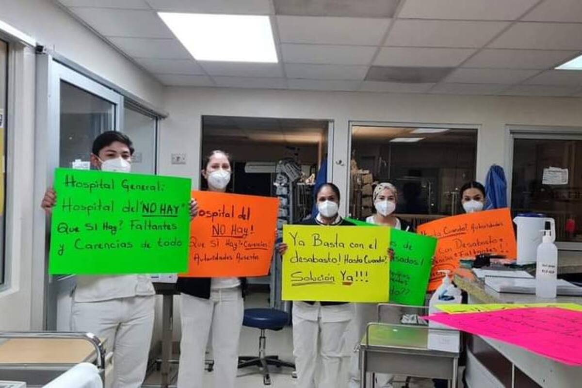 Trabajadores denuncian desabasto en Hospital General de Mexicali