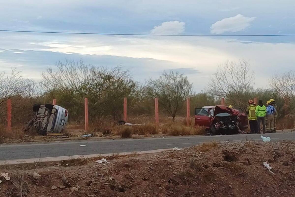 Una mujer muerta y cuatro lesionados, incluyendo dos niños, tras fuerte accidente en Ciudad Obregón