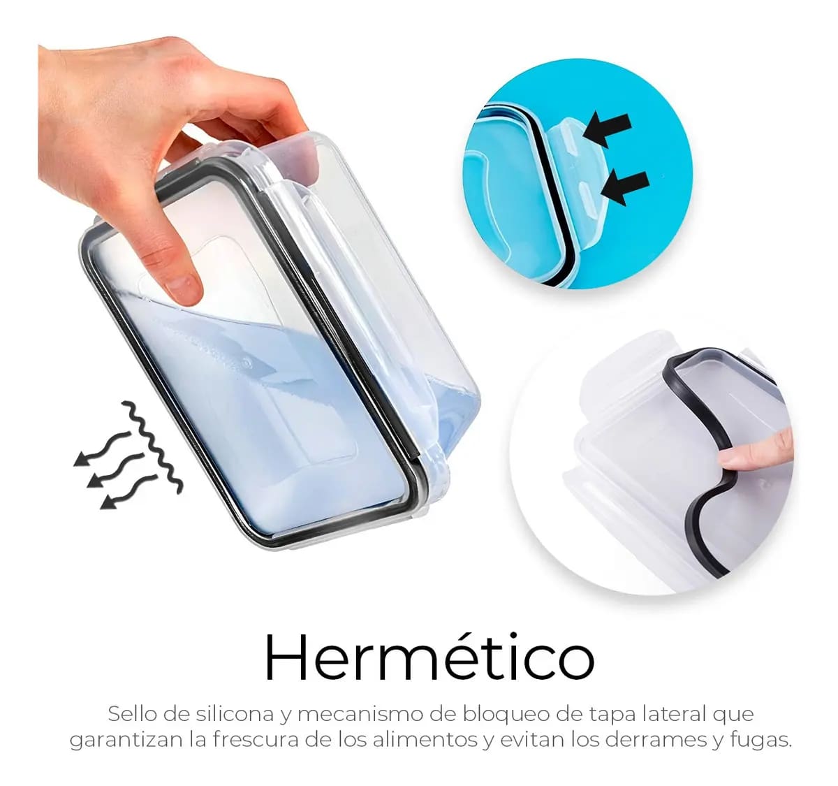 Con el cierre hermético se impide que los olores salgan o que se derrame el contenido. | Foto: Mercado Libre