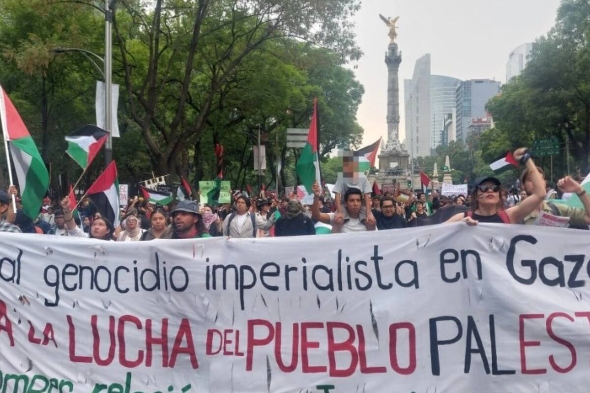 Marchan en apoyo a Palestina en CDMX