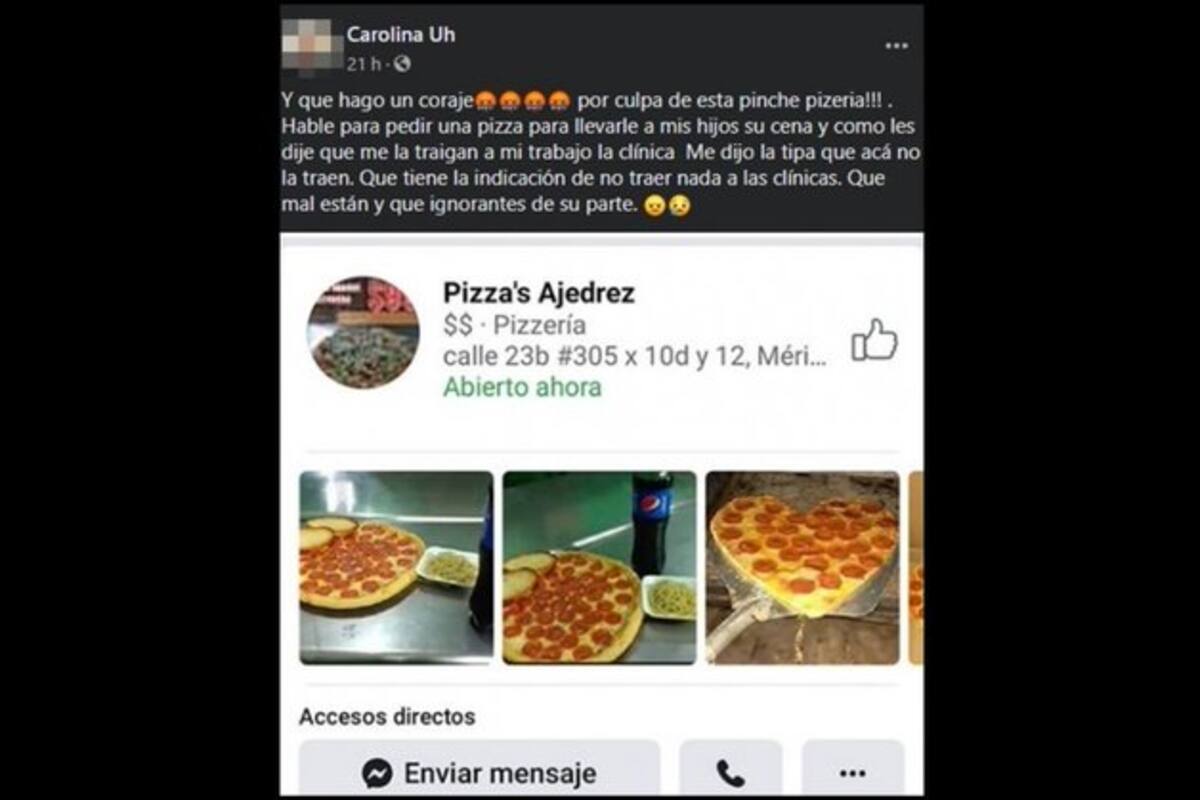 Critican a pizzería que negó servicio a enfermera