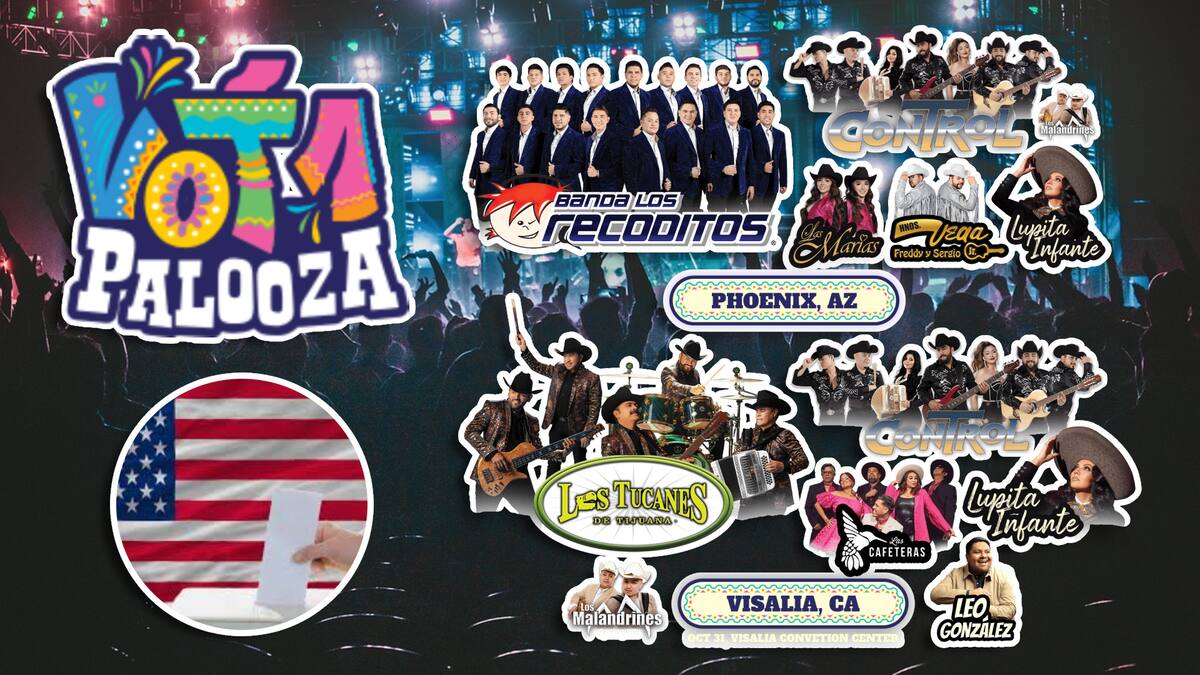 Festival “Vota Palooza” busca incentivar voto latino en EU: Participarán Los Tucanes de Tijuana, Hnos Vega Jr, La Arrolladora y muchos más