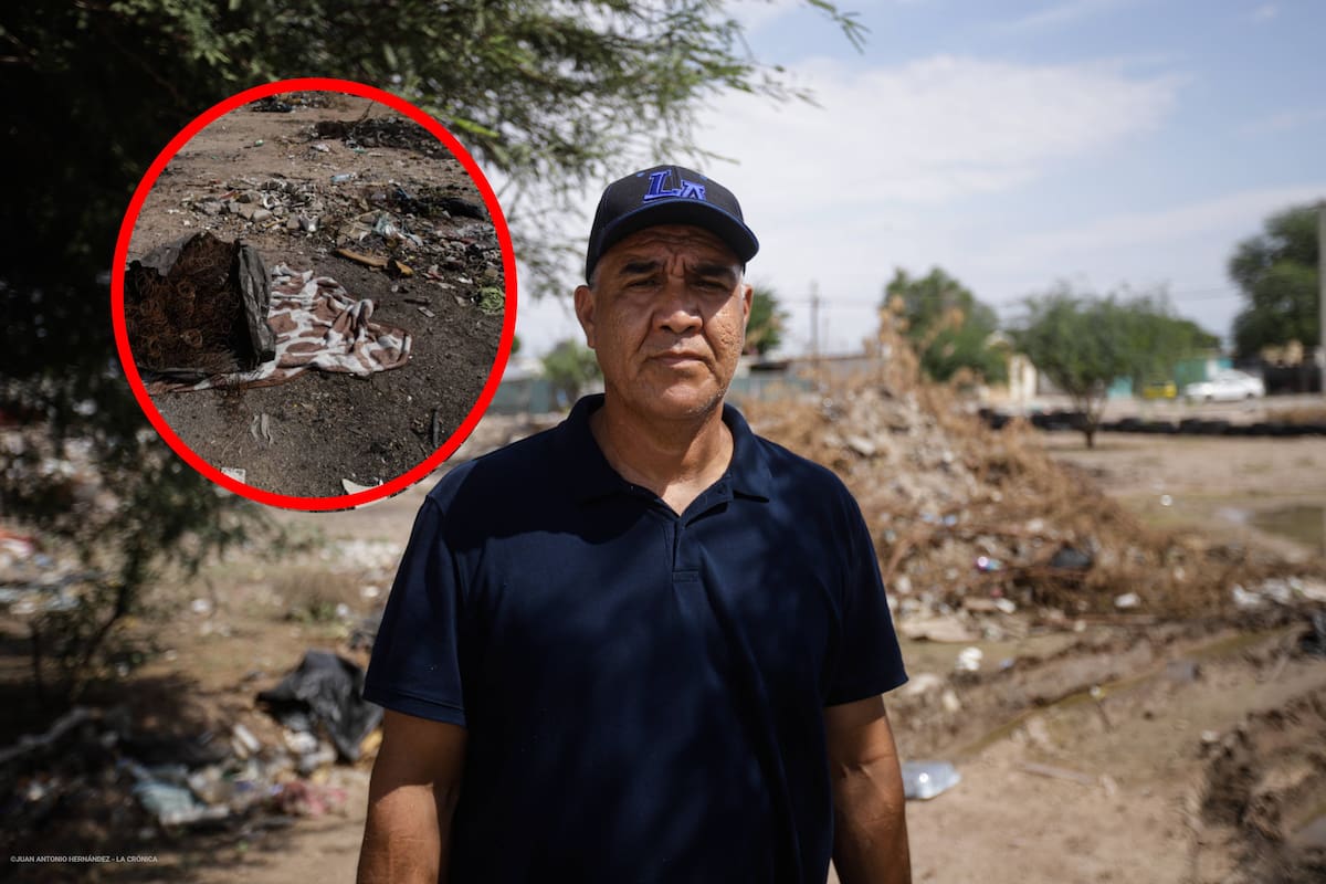Ciudadano limpia uno de los más de 300 basureros clandestinos en Mexicali