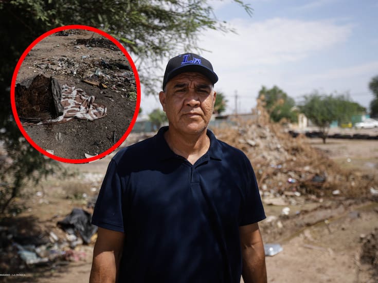 Ciudadano limpia uno de los más de 300 basureros clandestinos en Mexicali