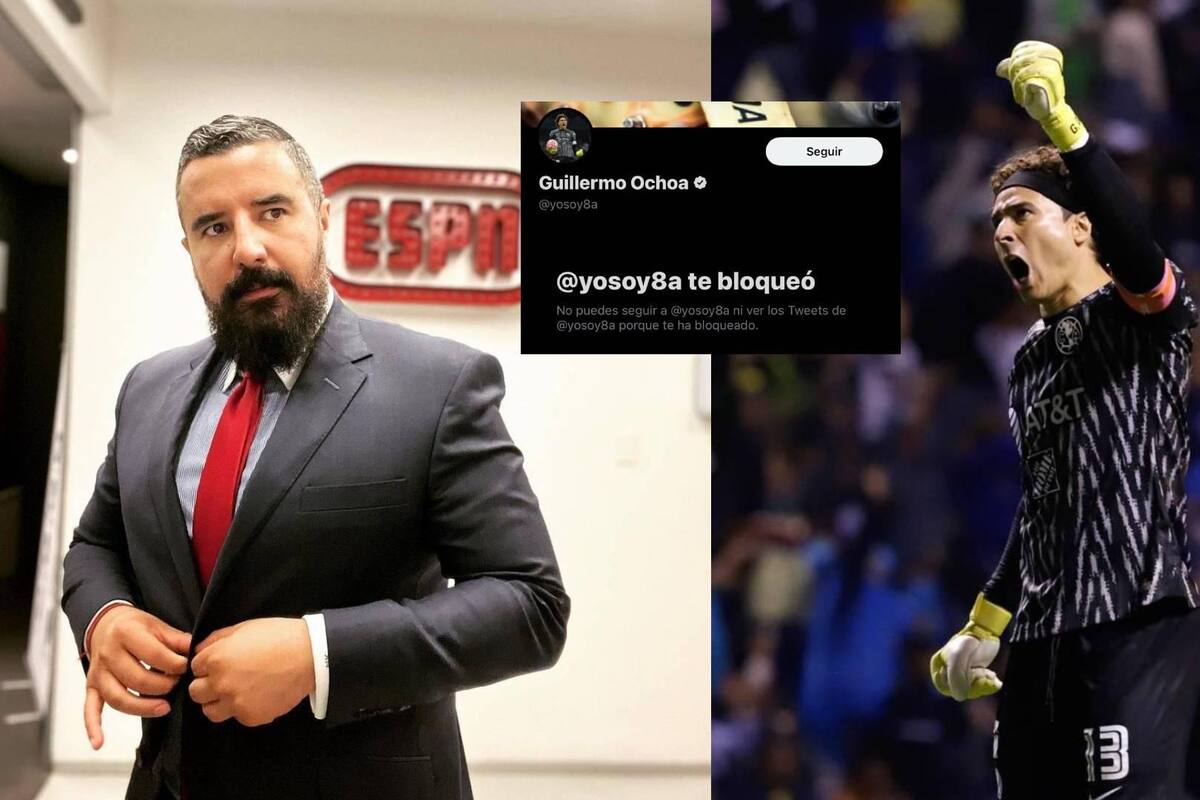 'Memo' Ochoa bloquea a Álvaro Morales; "En lugar de bloquear gente, hay que bloquear balones", le dice el periodista