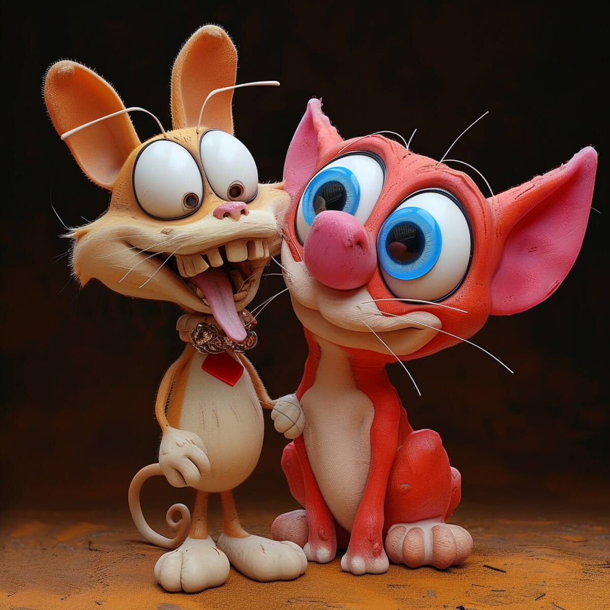 Ren en tono café y Stimpy en rojo: Una paleta de colores inesperada según la inteligencia artificial.