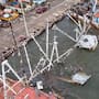 Fuerte oleaje del huracán Polo hunde barcos camaroneros en el Varadero Nacional de Guaymas en Sonora, mientras autoridades mantienen vigilancia tras segundo impacto del ciclón