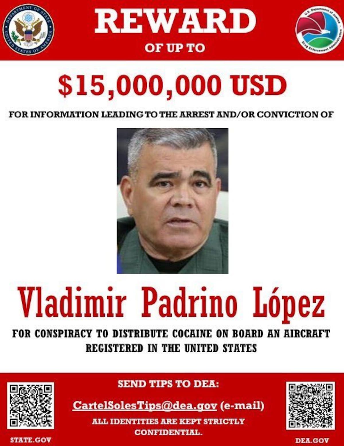 El caso se enmarca en investigaciones abiertas por fiscales federales estadounidenses por presuntos delitos relacionados con narcotráfico y conspiración.