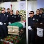 Despiden con honores en ceremonia privada a agente de la FESC y su esposa asesinados en ataque armado