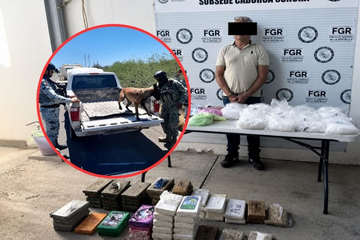 Militares detienen a hombre con más de 50 kilos de distintos narcóticos en Átil