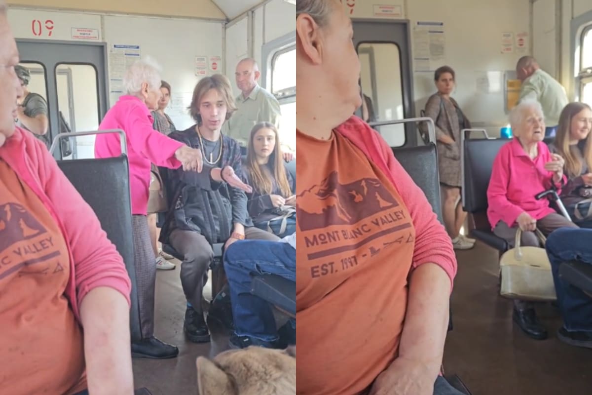 Abuelita exige asiento a joven pese a haber otro lugar libre: la discusión se vuelve viral en redes
