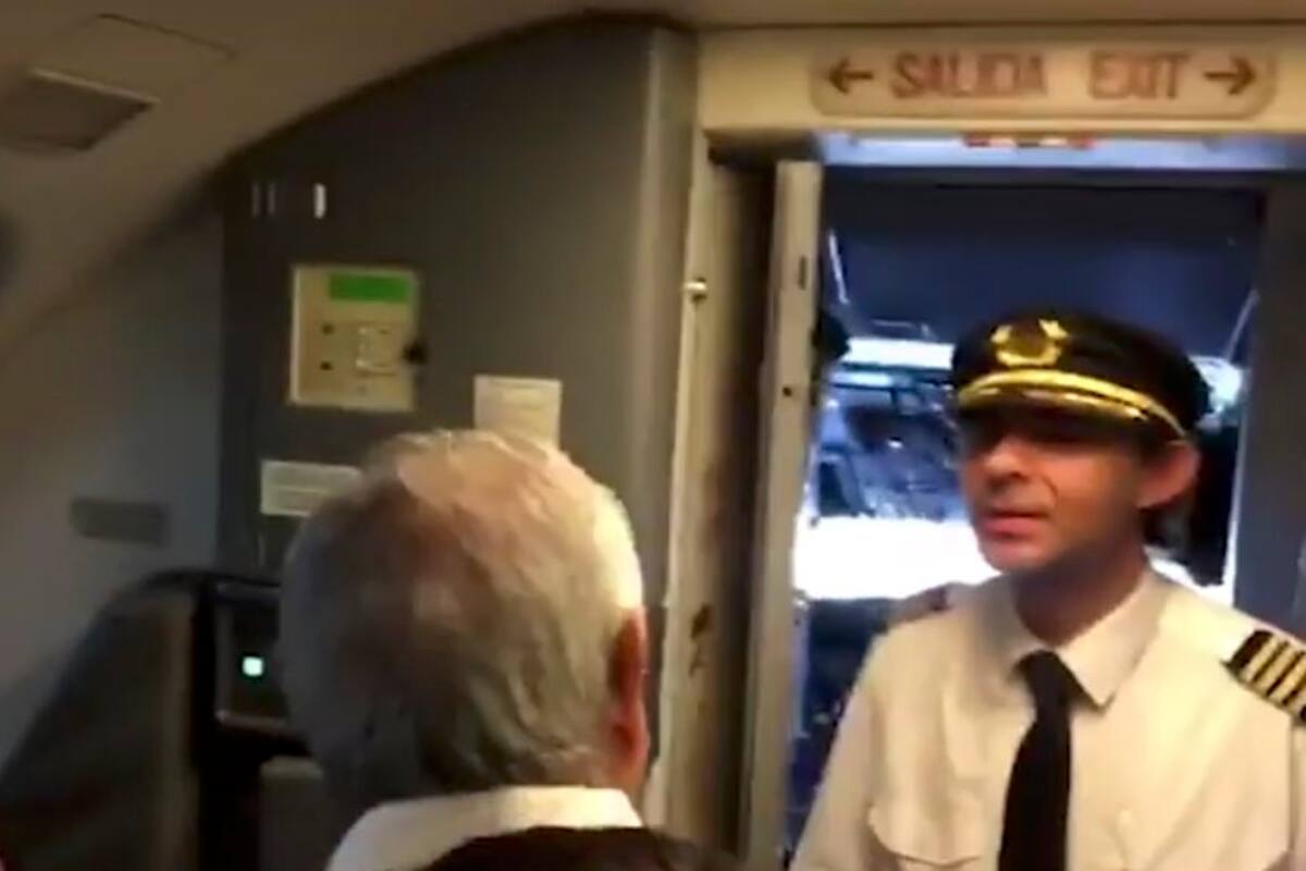 AMLO negó haber llamado a cuentas a piloto de Aeroméxico por Texcoco