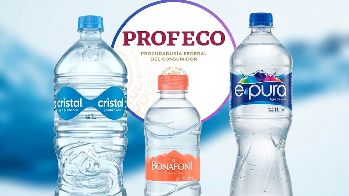 Profeco analiza marcas de agua embotellada y concluye que Bonafont, Ciel y Epura son las que de mejor resultado después de pruebas microbiológicas y físico-químicas