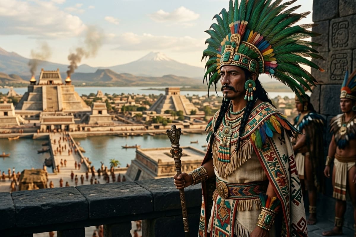 Moctezuma II: el último emperador azteca que convirtió su palacio en un centro de animales, poder y conocimiento