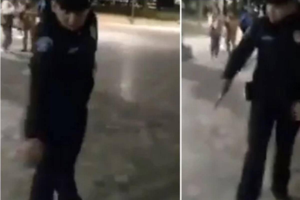 Put...: Policía amaga con dispararle a perrita en la Alameda