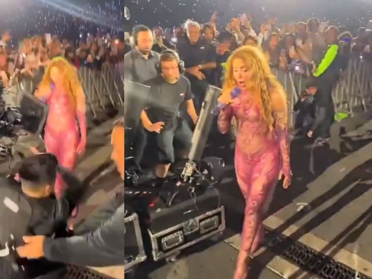 Internautas critican a Shakira por no auxiliar a camarógrafo que se cayó durante su concierto