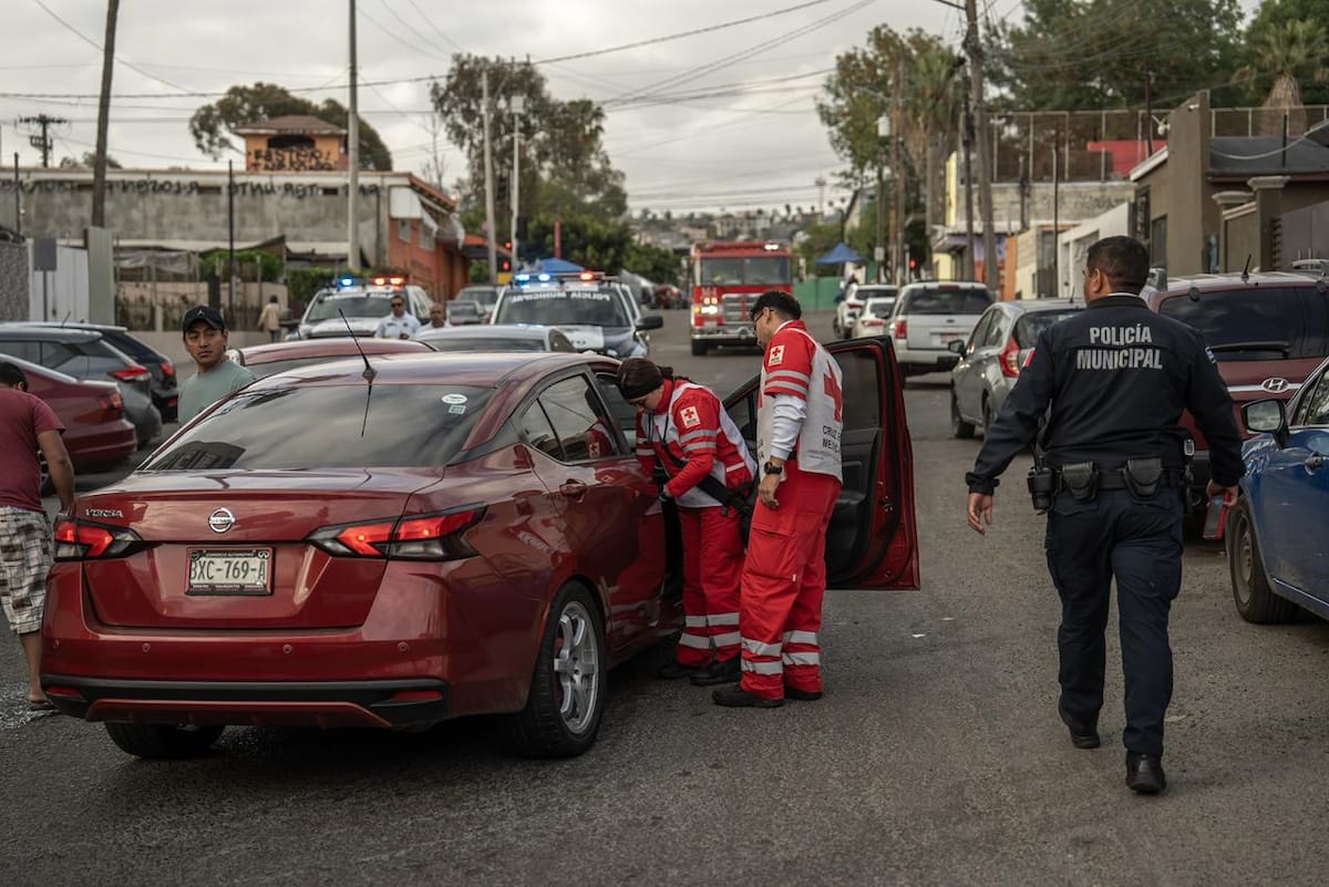 El accidente involucró a dos vehículos particulares; no se reportaron traslados hospitalarios. Foto: Border Zoom