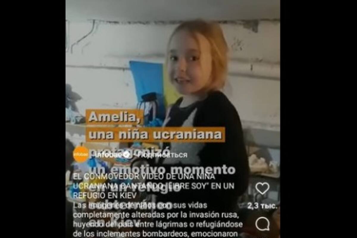 Niña ucraniana canta 'Let it go' de 'Frozen' en un refugio; se vuelve viral