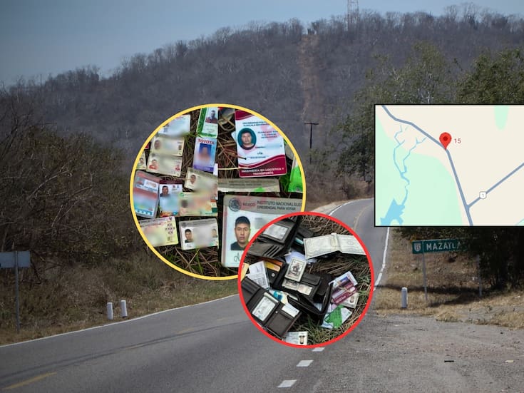 Identifican a dueños de carteras halladas abandonadas con documentos oficiales en la carretera México 15, al sur de Mazatlán, entre ellas credenciales universitarias de diferentes estados; colectivos piden localizarlos