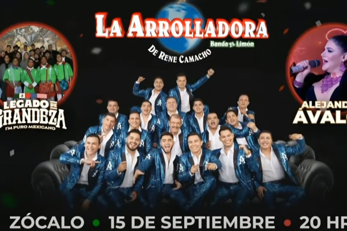 Claudia Sheinbaum confirma la presentación de La Arrolladora Banda el Limón para la celebración del Grito de Independencia en el Zócalo