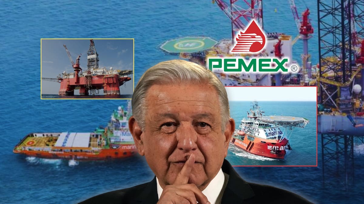 Sheinbaum afirmó que las administraciones de Vicente Fox, Felipe Calderón y Enrique Peña Nieto dejaron a la empresa con una deuda elevada y con compromisos pendientes con proveedores, lo que se convirtió en un problema heredado por el expresidente Andrés Manuel López Obrador.. Foto: Especial (Marinsa/AP)