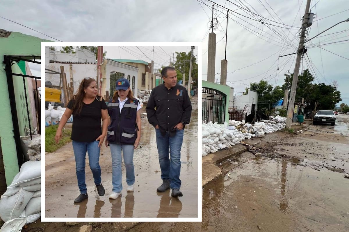 Alcalde Astiazarán atiende a las familias afectadas por las lluvias en colonia La Caridad en Hermosillo