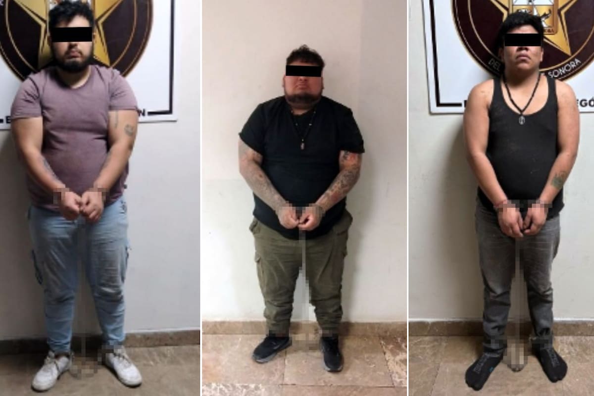 Caen tres hombres con metanfetamina, armas y chalecos tácticos en Cajeme; ya fueron vinculados a proceso