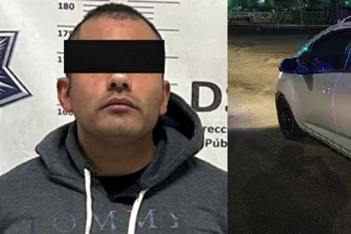 Chofer de plataforma, detenido con una escopeta en su auto
