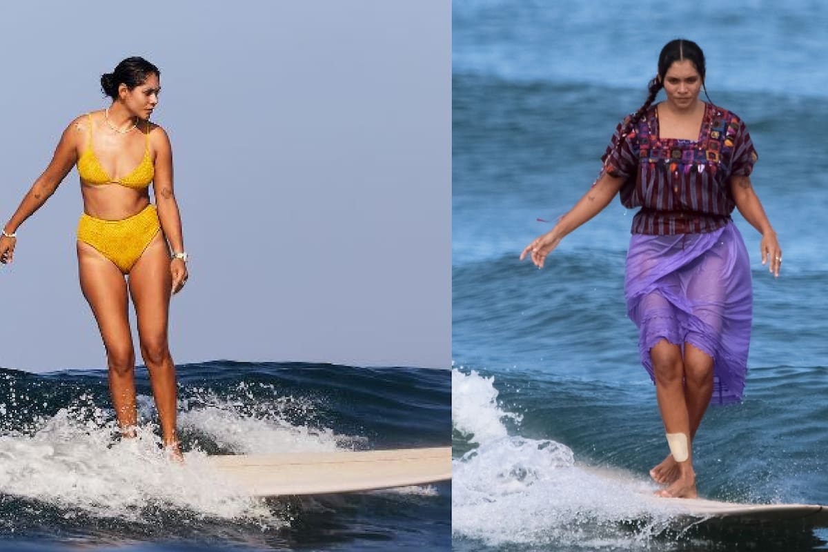 Patty Ornelas: La joven mexicana que surfea con prendas indígenas