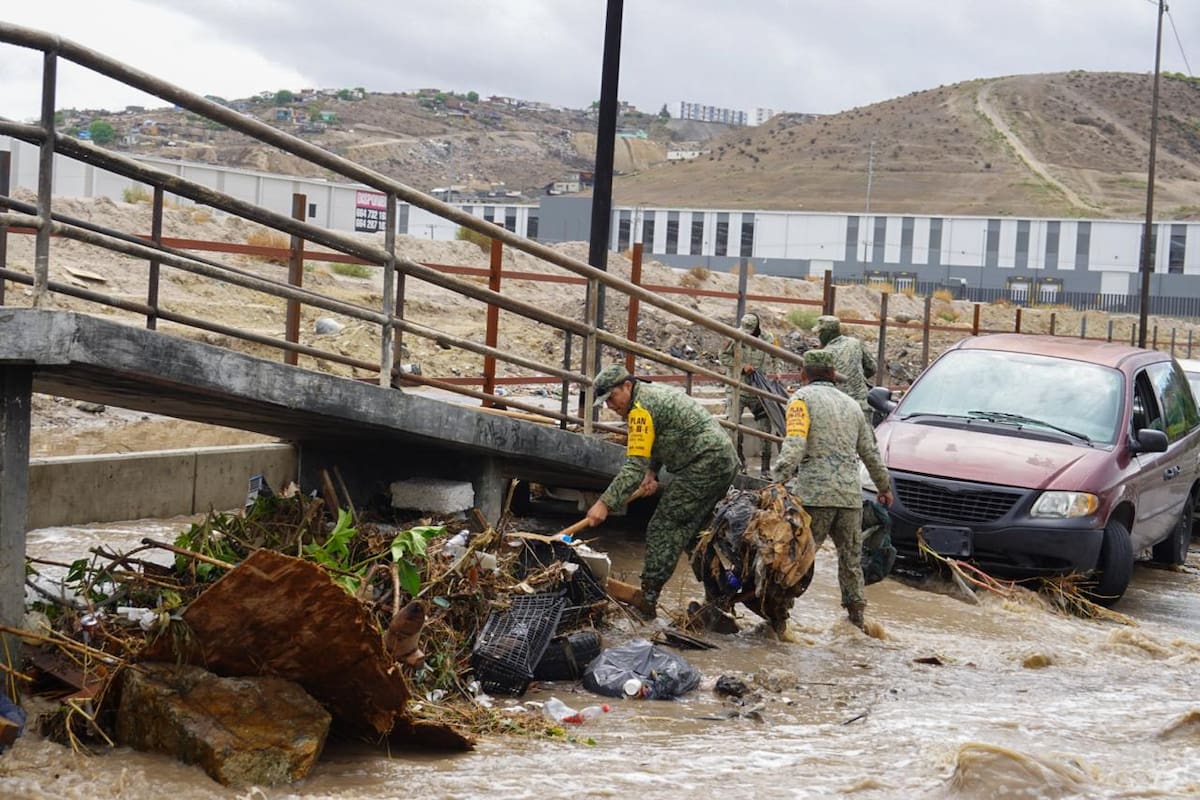 Ejército activa Plan DN-III-E en Tijuana tras inundaciones por Rachel