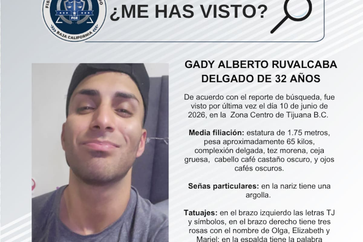Se busca Gady Alberto Ruvalcaba Delgado de 32 años
