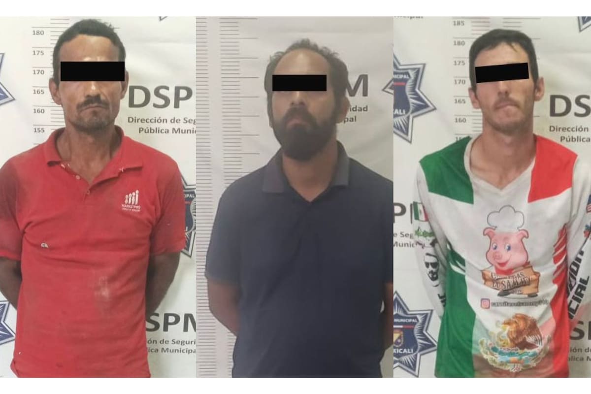 Trío de ladrones son detenidos robando cableado de telefonía