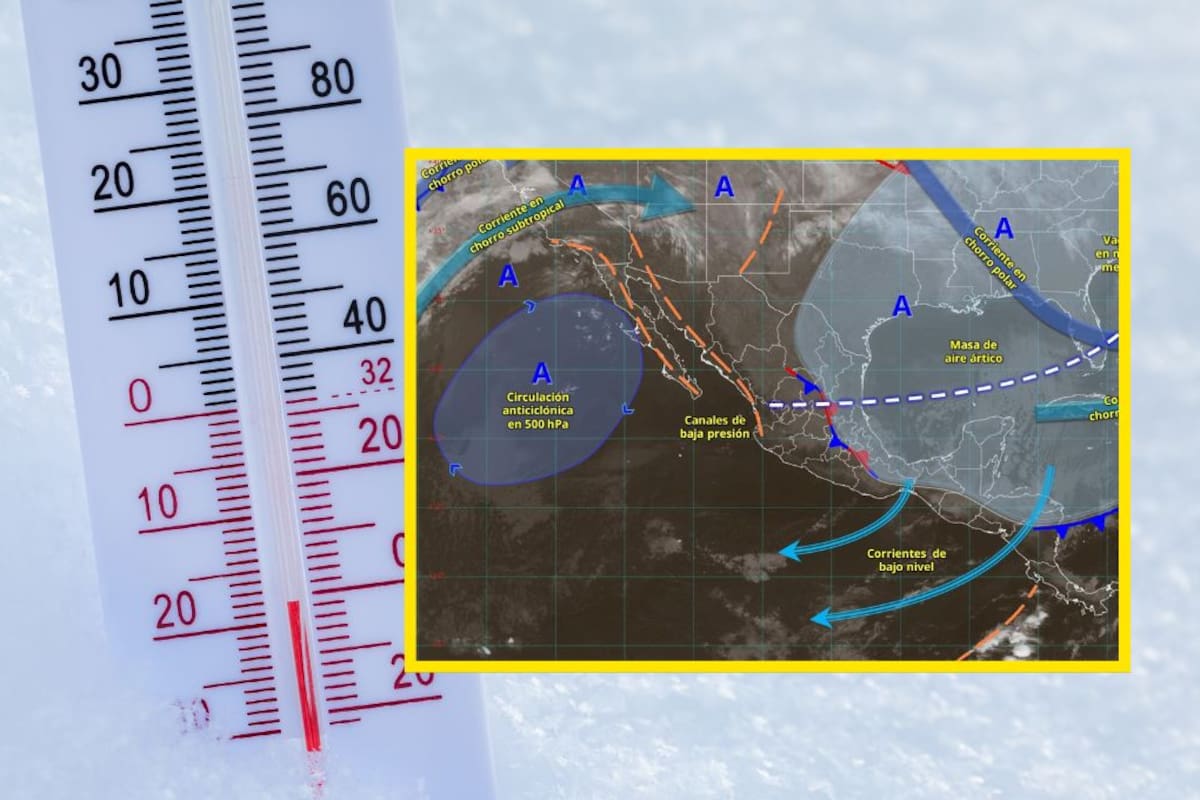 Masa de aire ártico y Frente Frío 37 “congelarán” estos estados martes y miércoles; SMN alerta por heladas de -10 °C, rachas de 100 km/h y contraste con calor de hasta 40 °C en el noroeste