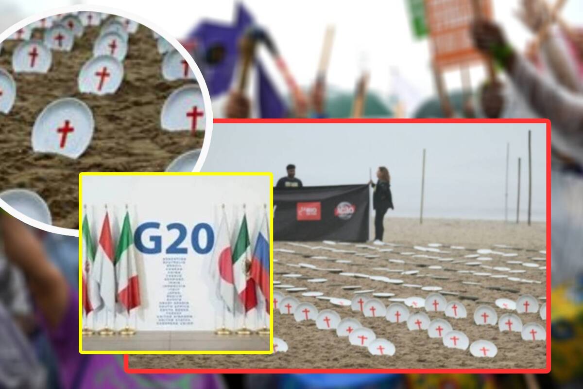 Manifestantes en Río protestan contra líderes del G20 en apoyo a Palestina