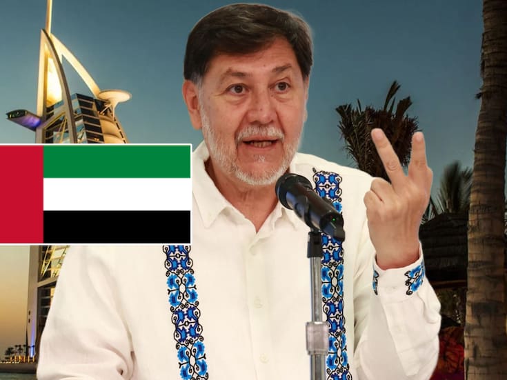 Noroña llega a Dubái y deja mensaje con dedicatoria para Adán Augusto López