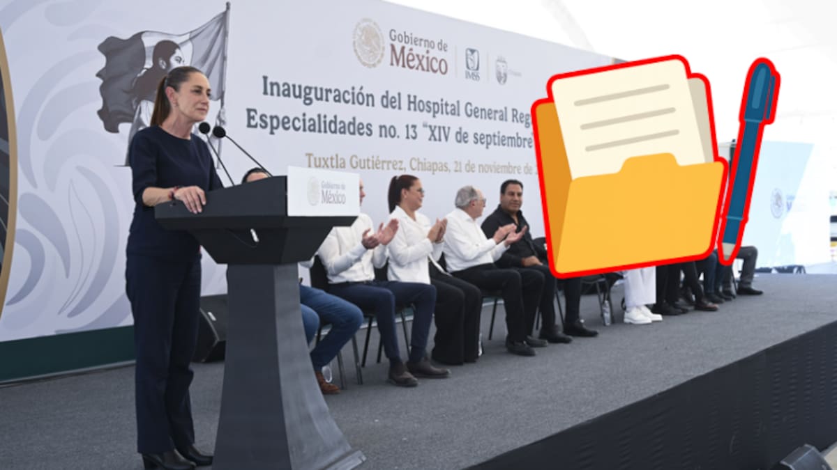 En Chiapas maestros de la CNTE frenan a Claudia Sheinbaum con el grito Si no hay solución no rueda su balón y logran que firme oficios con demandas laborales en plena inauguración de hospital