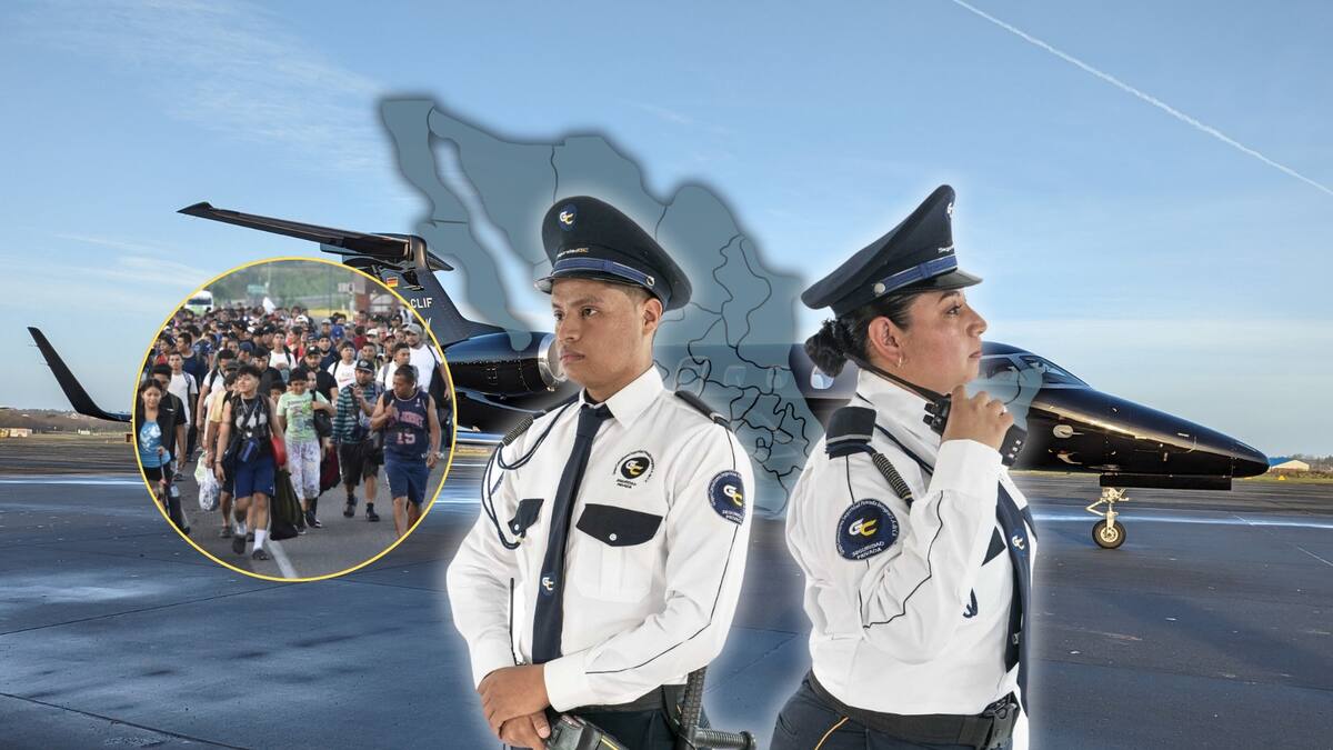 Empresas de seguridad privada ofrecen hasta 100 mil empleos a deportados de EU. Foto: Especial (Editada en Canva)