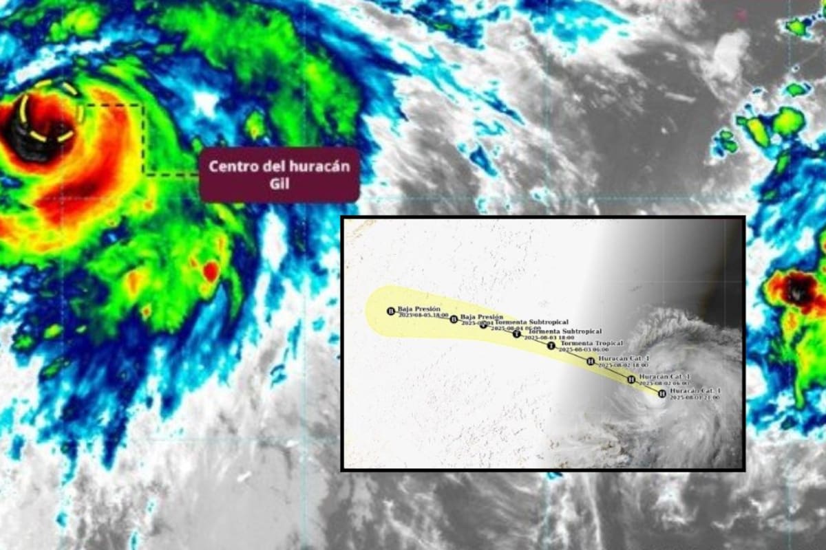 Tormenta tropical Gil se intensifica a Huracán de categoría 1 en la escala Saffirm-Simpson